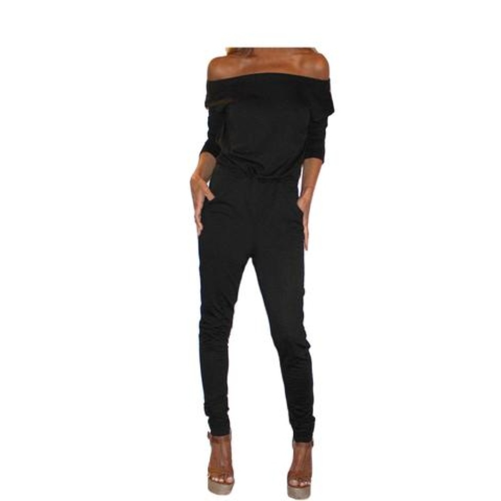 Regine Chevallier Black Malibu Jumpsuit